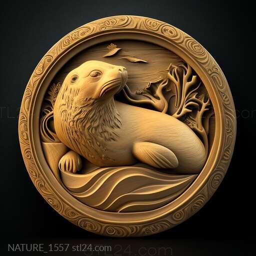 Nature and animals (st seal 1, NATURE_1557) 3D models for cnc